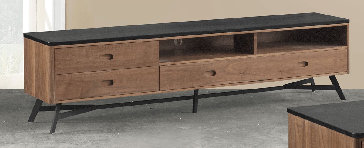 industrial design tv console cabinet media shelf